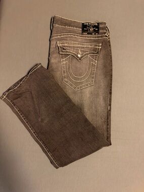 True Religion Women’s Brown Wash Boot-Cut Jeans